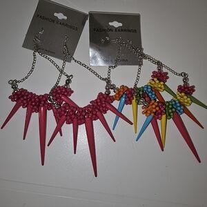 Colorful Spike Earrings Select 1